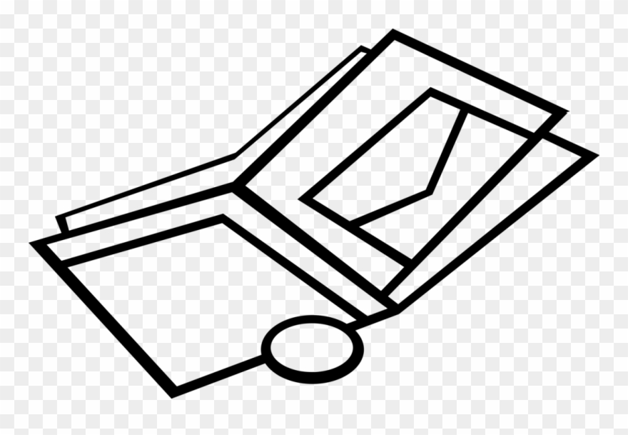 Vector Illustration Of Wallet, Pocketbook Or Billfold Clipart