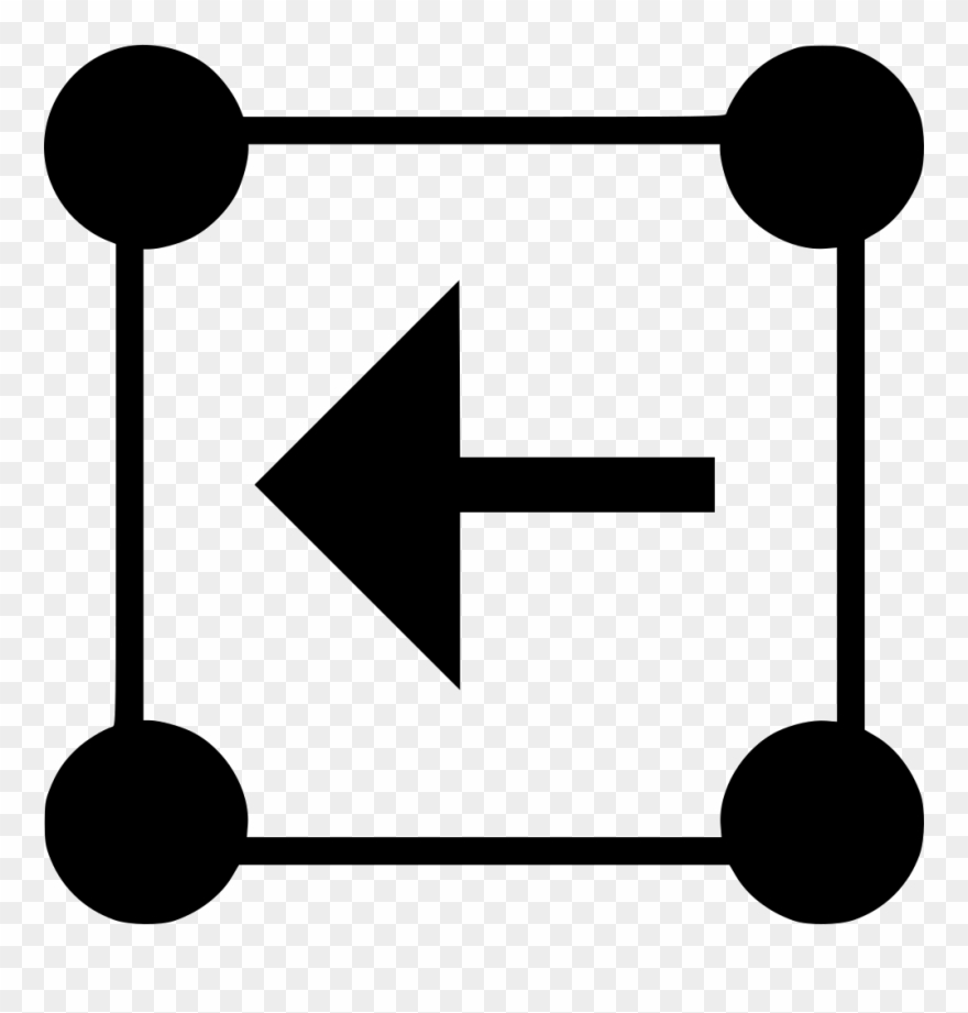 Back Left Point Arrow Boxed Edit Comments Clipart