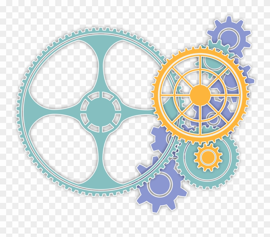 Clipart Colored Gears Free Clipart Microsoft Office - Png Download