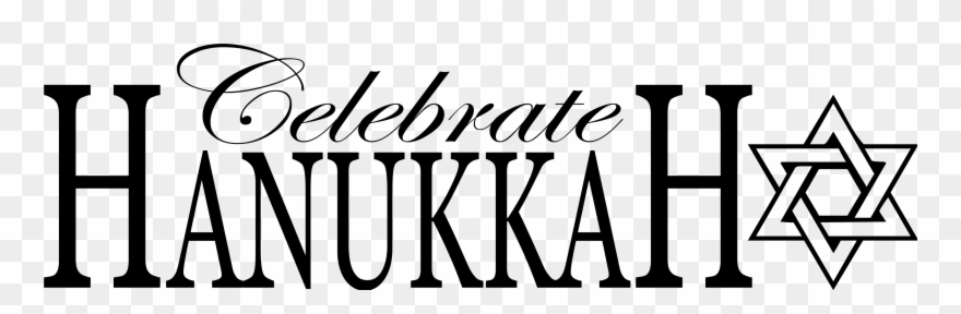 Hanukkah Clip Art Black And White - Png Download