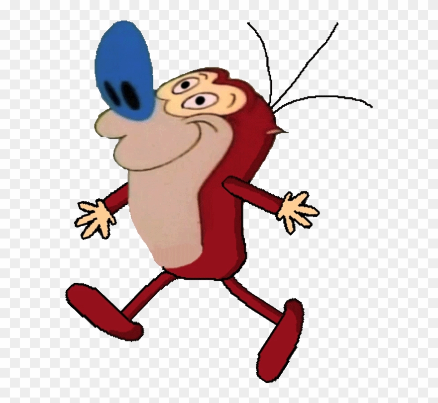 Stimpy-walking Clipart