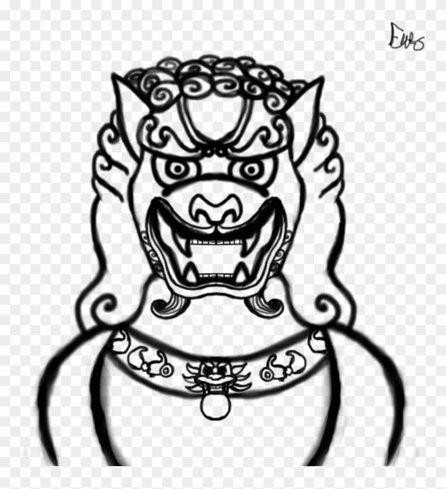 Foo Dog Original Sketch By Futs On Clipart