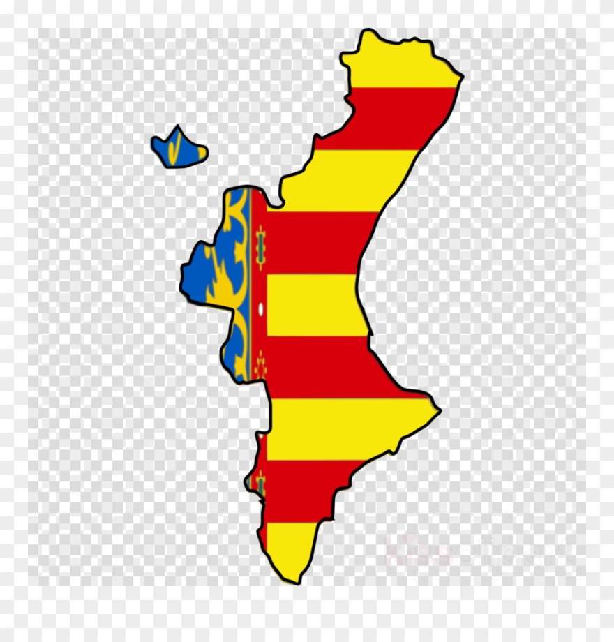 Senyera Valencia Clipart Senyera, Valencia Flag Of - Png Download