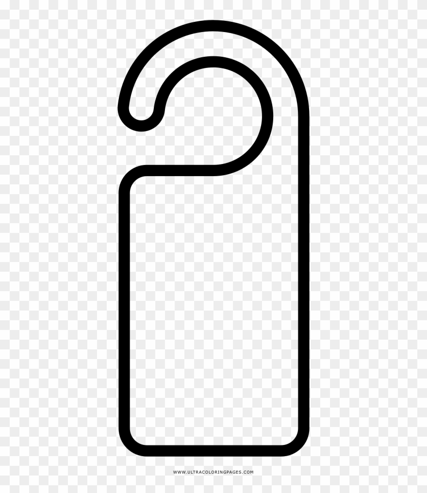Do Not Disturb Coloring Page Clipart