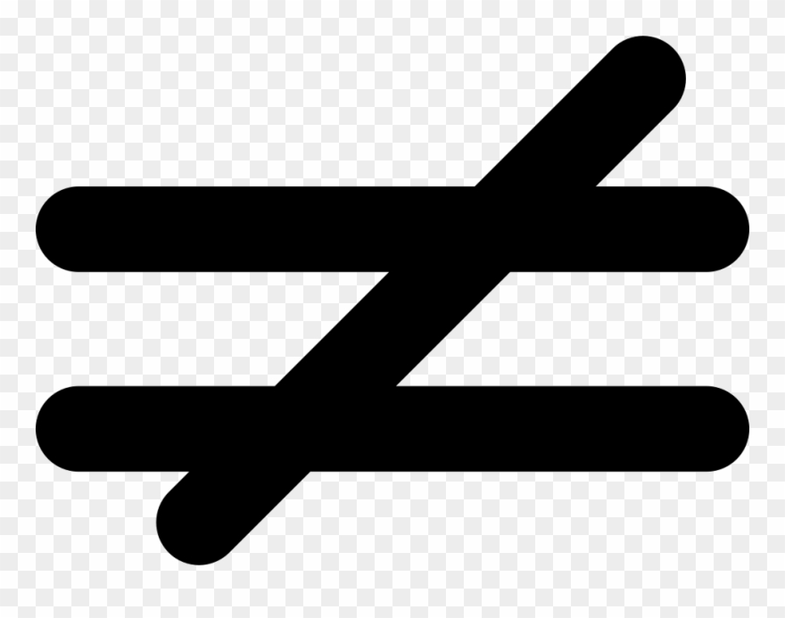 Is Not Equal To Mathematical Symbol Svg Png Icon Free Clipart