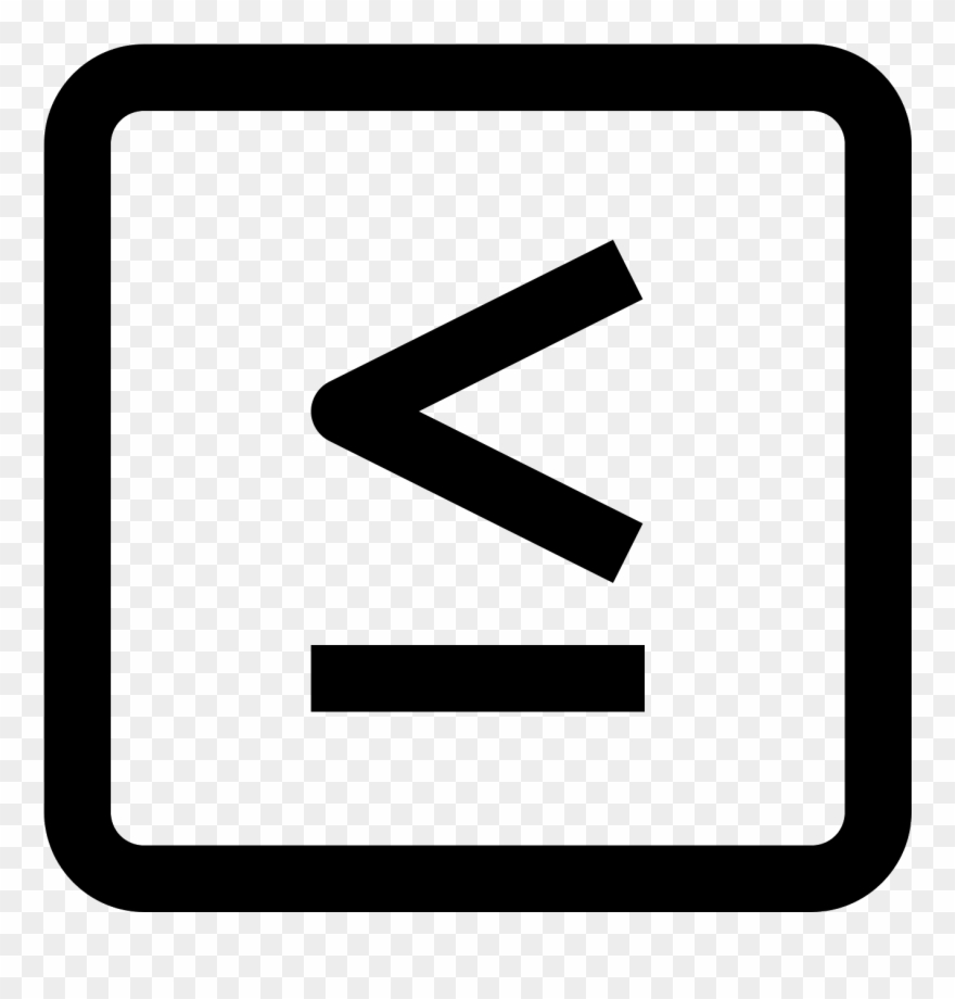 Less Or Equal Icon Clipart