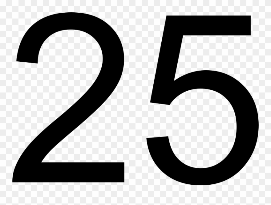 25 Число Clipart Number Numerical Digit Logo - Png Download