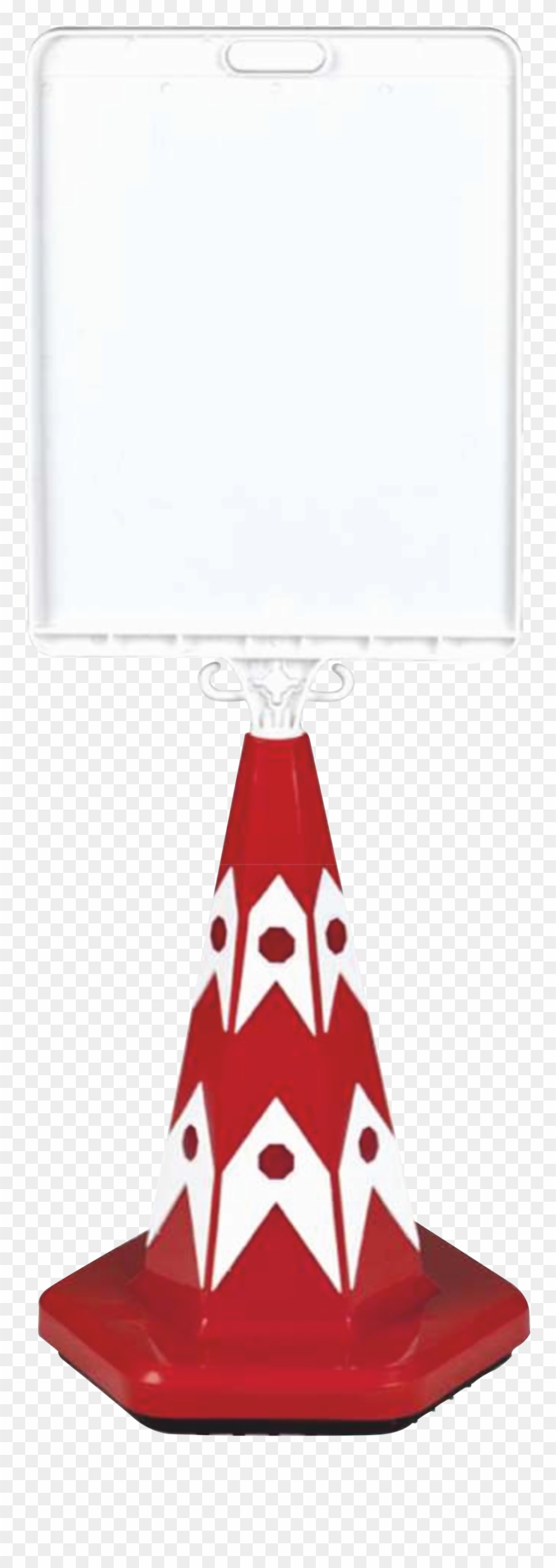 Cr 5023 Ad Cone With Panel And Weighted Base Clipart