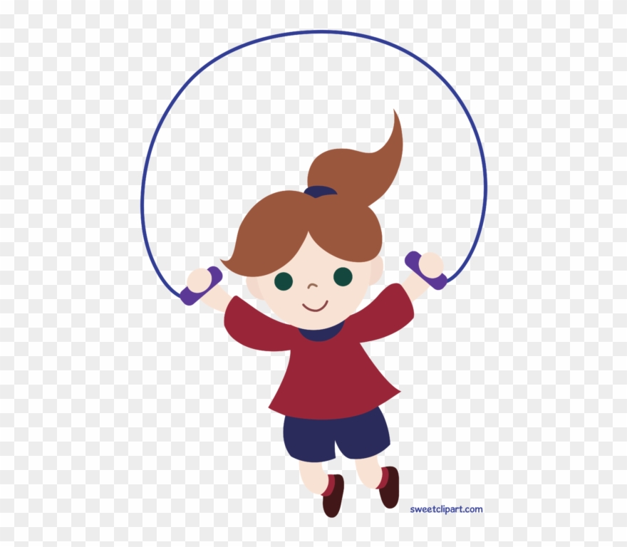 Girl Jumping Rope Clipart - Png Download