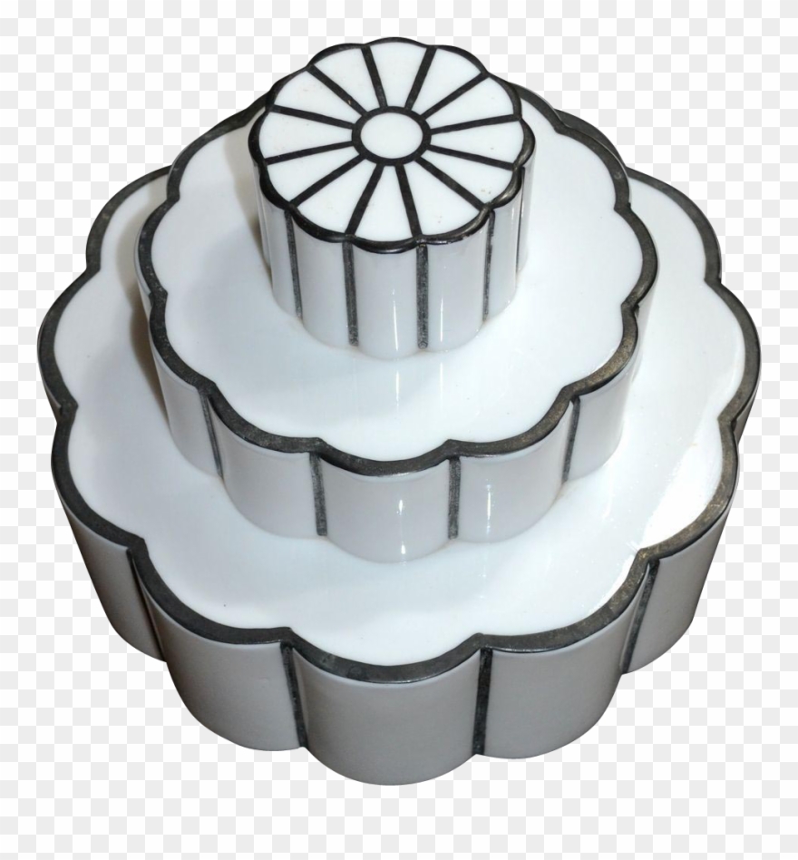 Art Deco Wedding Cake Milk Glass Light Globe Black Clipart