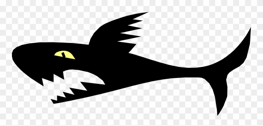 Vector Illustration Of Marine Predator Shark With Sharp Clipart