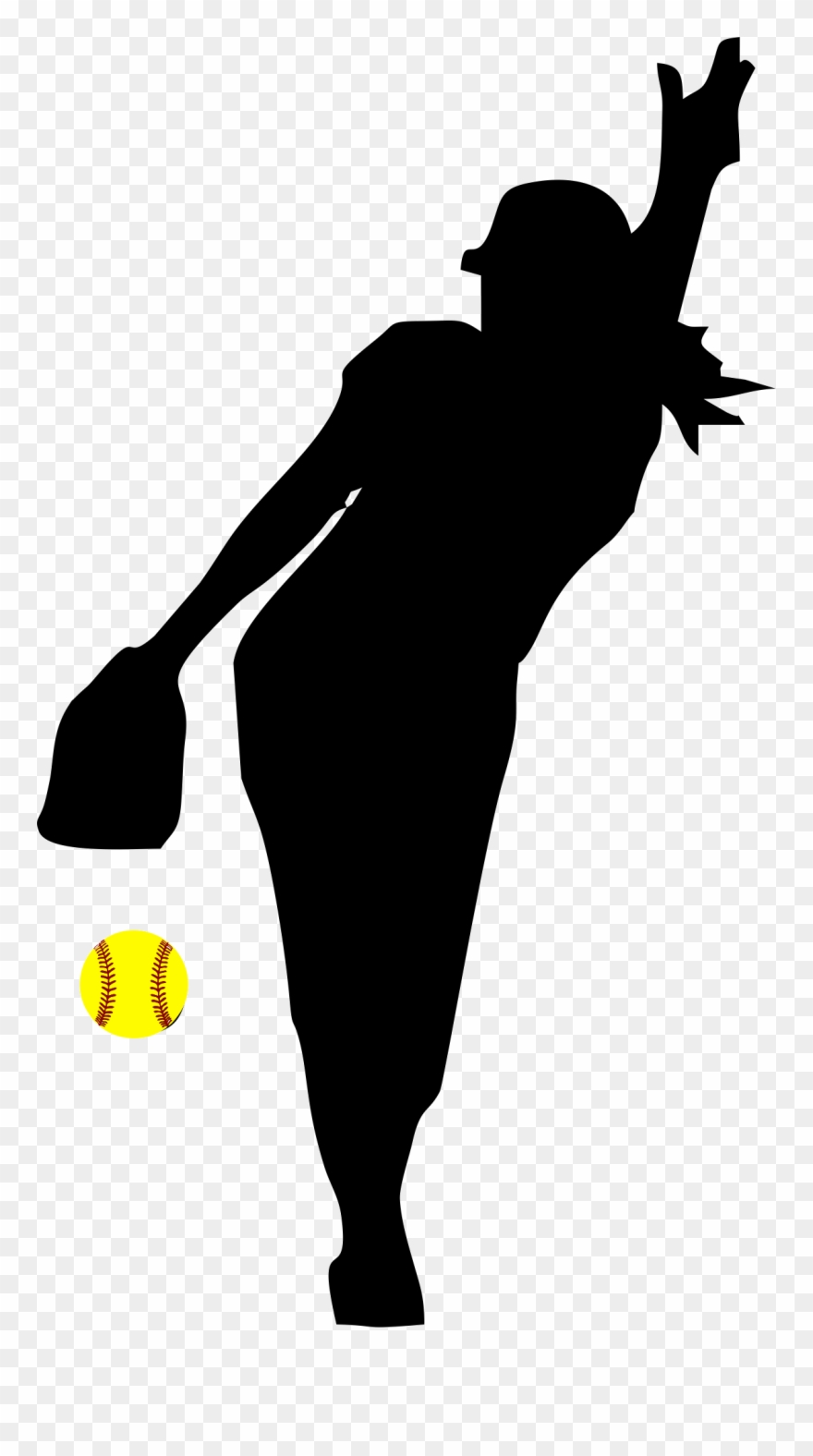 Softball Fastpitch Clip Art Transparent Background - Png Download