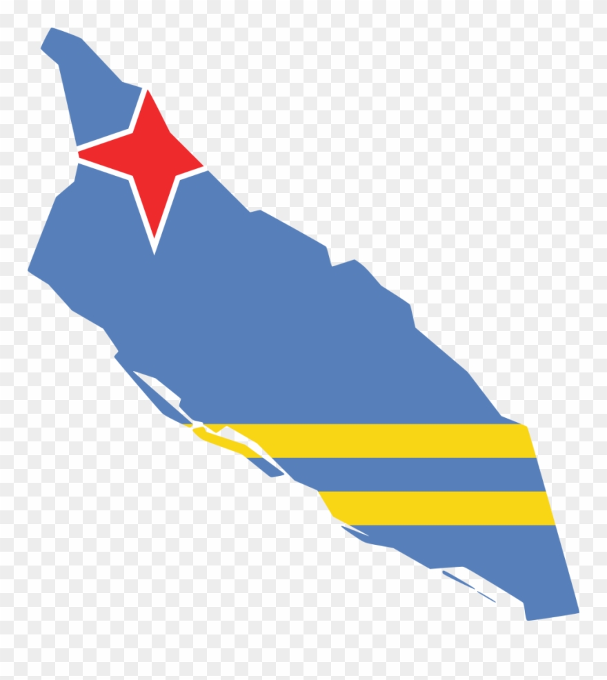 Clipart Of Flag Of Aruba - Png Download
