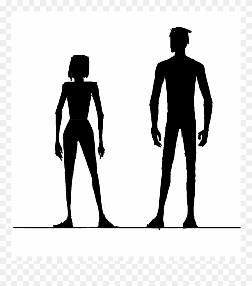 Stylized Nude Female Body In The Form Of A Linear Silhouette Clipart