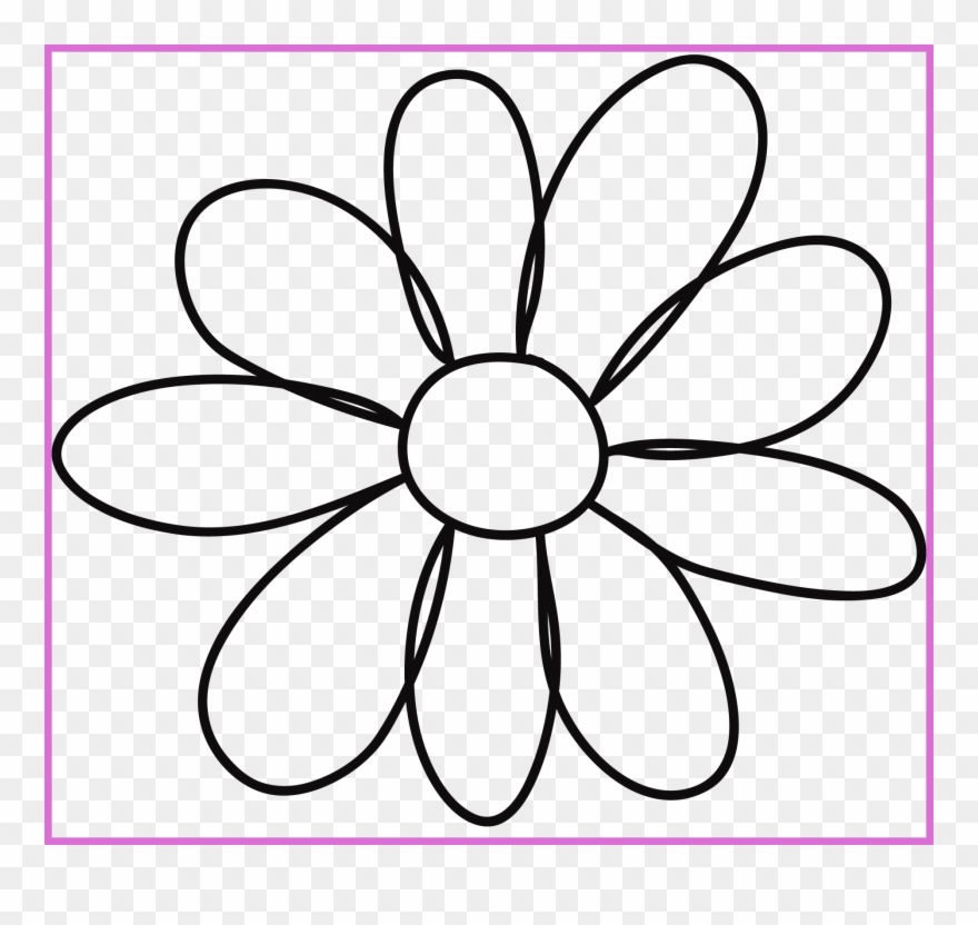 Best Flower Template Clipart - Png Download