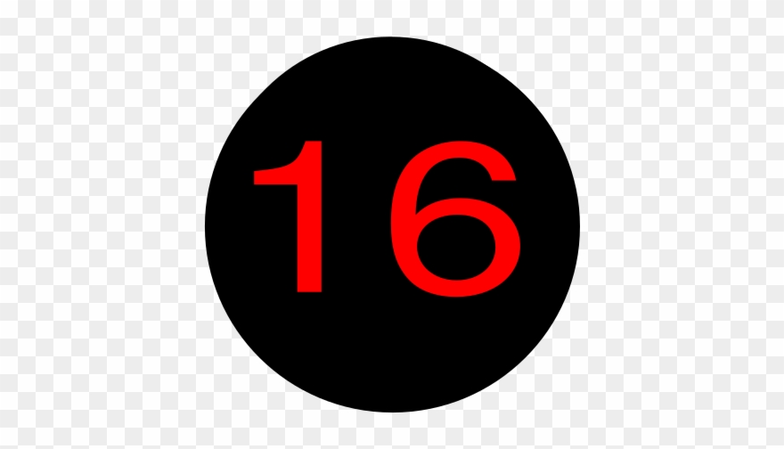 Number 16 Clip Art - Png Download