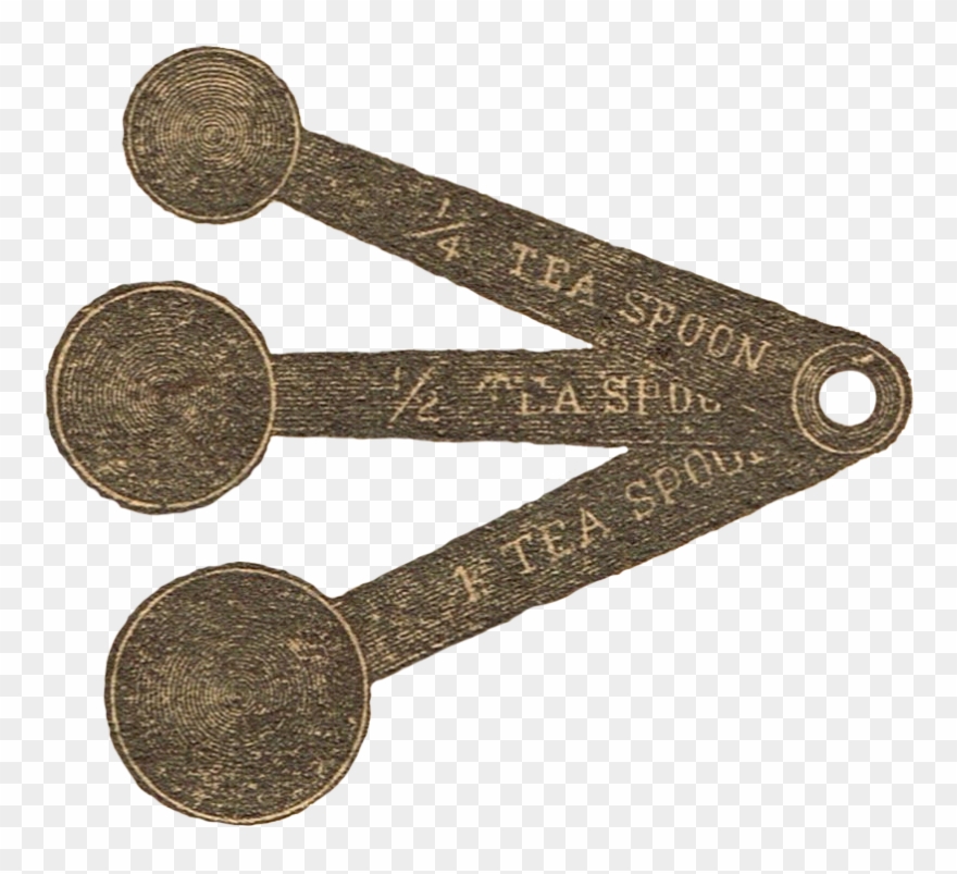 Antique Measuring Spoons Image Clipart
