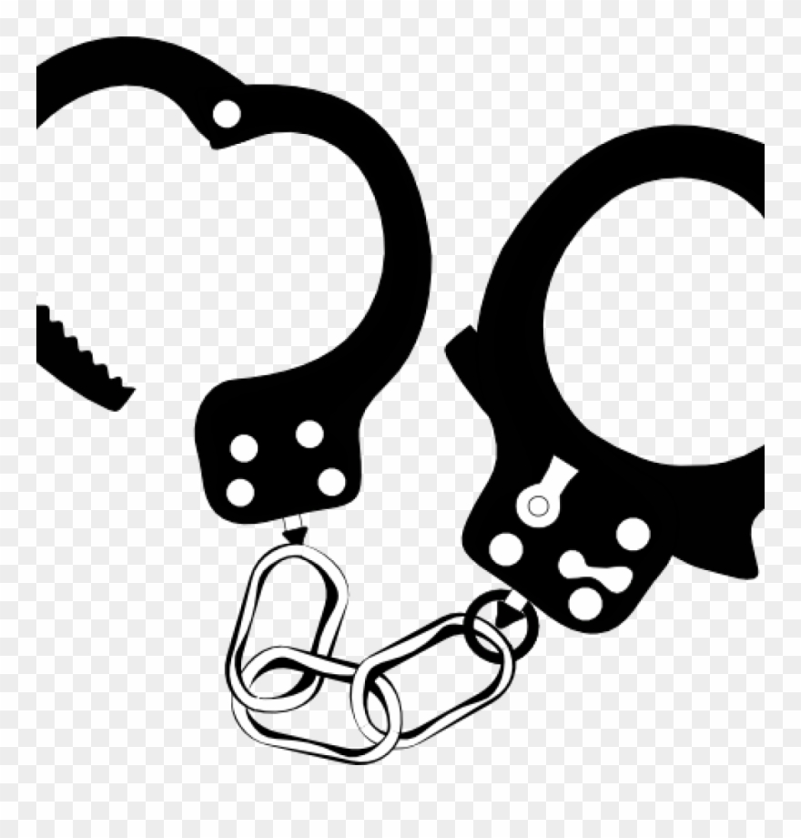 Handcuff Clipart Handcuffs Black And White Clip Art - Png Download
