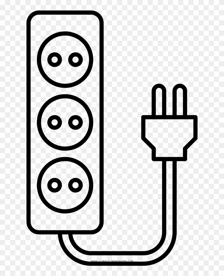 Extension Cord Coloring Page Clipart