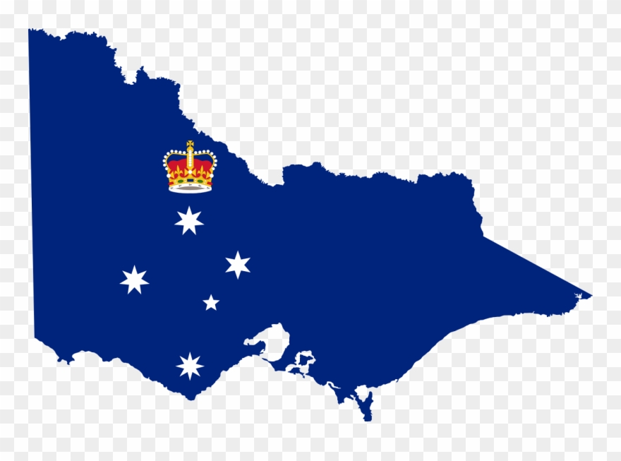 Flag-map Of Victoria Clipart
