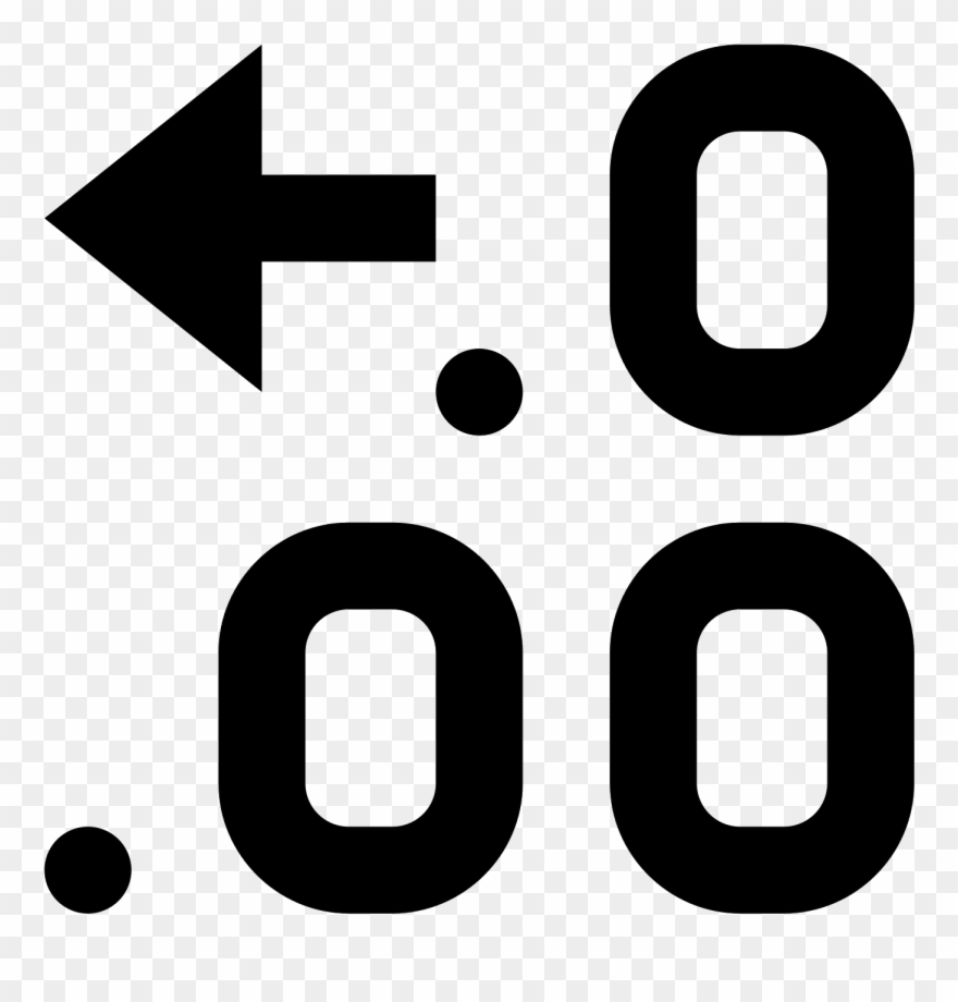 Increase Decimal Icon Clipart