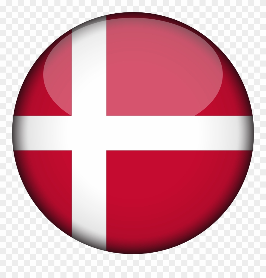 Denmark Flag 3d Round Xl Clipart