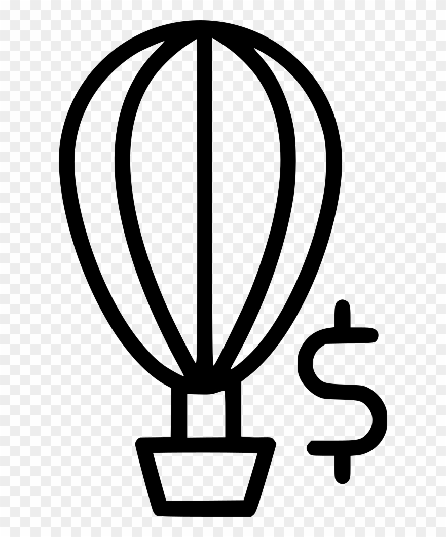 Hot Airballoon Dollar Sign Comments Clipart