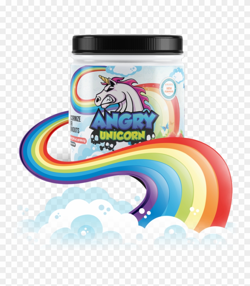 Yummy Sports Angry Unicorn Pre-workout Clipart