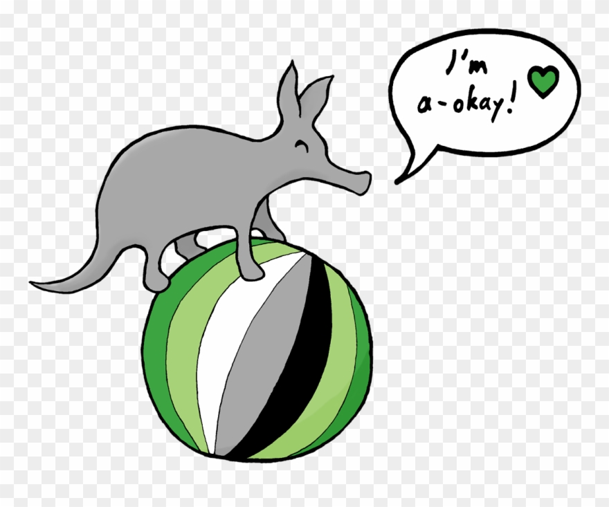 A-okay The Adorable Aromantic Aardvark Is Available Clipart