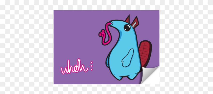 Blue Aardvark/anteater Clipart