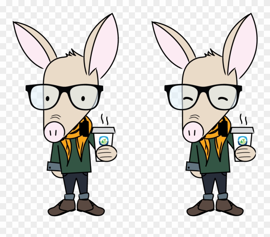 He's A Goofy And Fun Aardvark, Based Out In Portland, Clipart