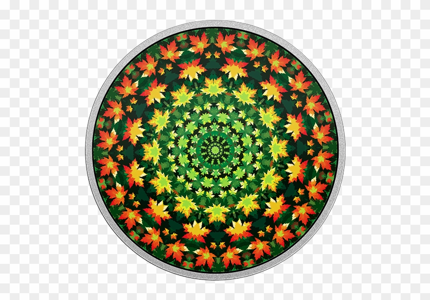 Pure Silver Coloured Coin Canadiana Kaleidoscope Clipart