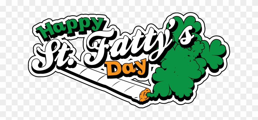 Happy St Fattys Day Weed Stoner Pot Bud Smoke Toke Clipart