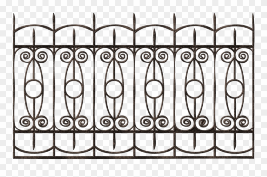 Download Transparent Ornamental Iron Fence Clipart - Png Download
