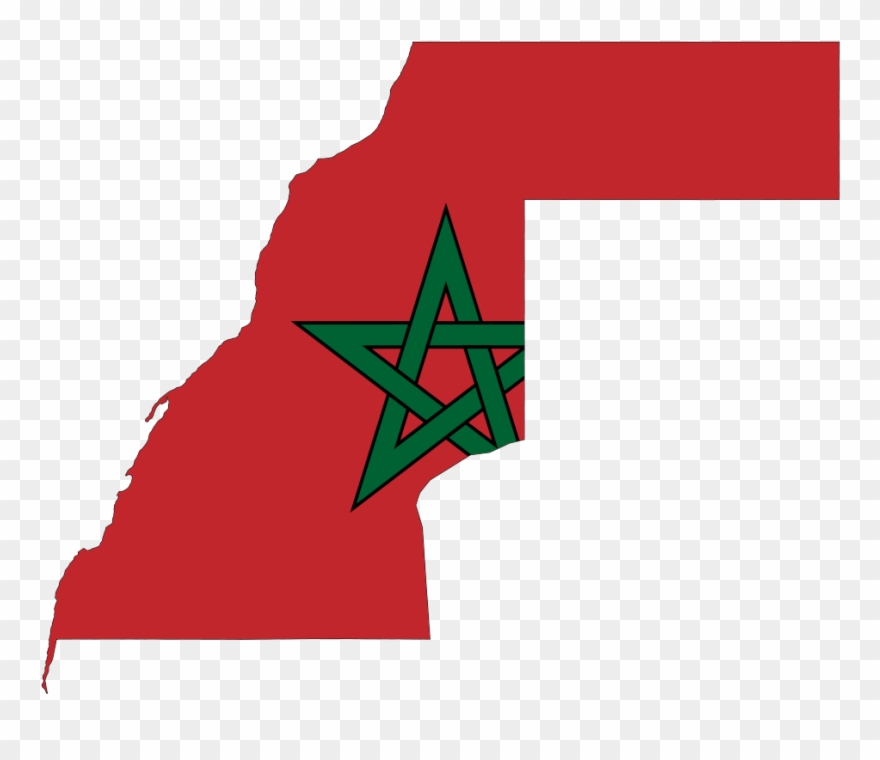 Flag Morocco Map Of Western Sahara Clipart