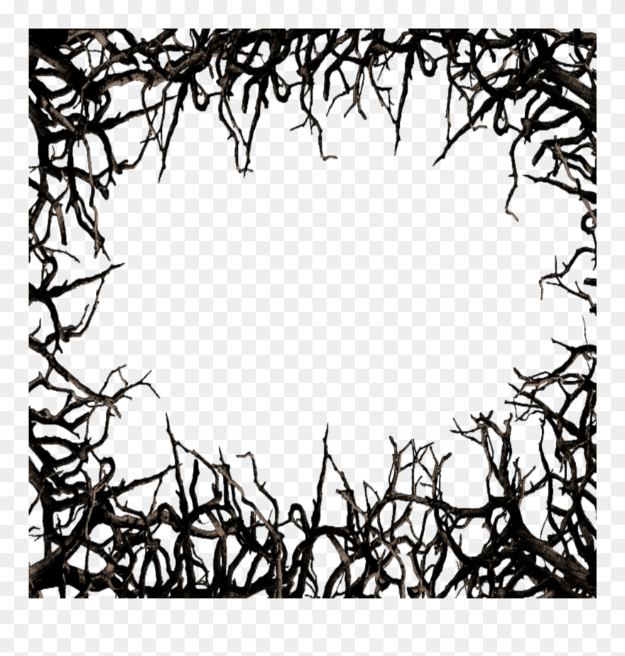 Mq Black Twigs Frame Frames Border Borders Clipart