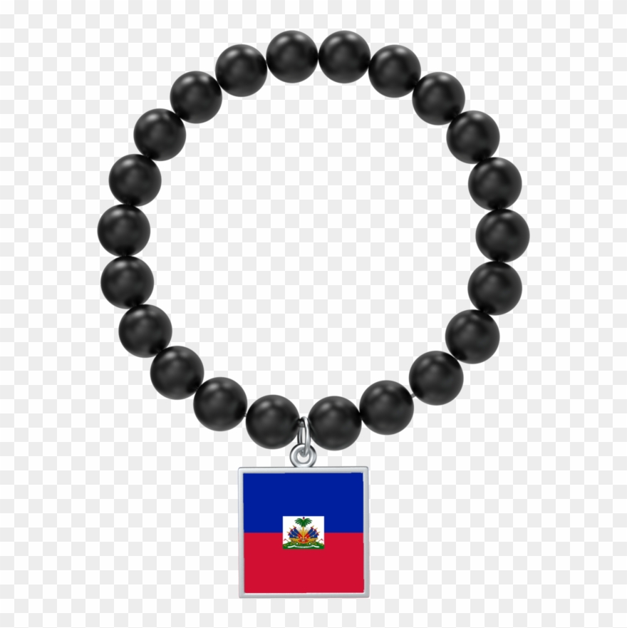 Black Haitian Flag Bracelet Clipart