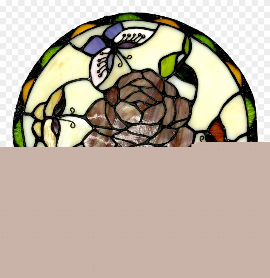 Stained Glass Lilies In The Round Louis Clipart