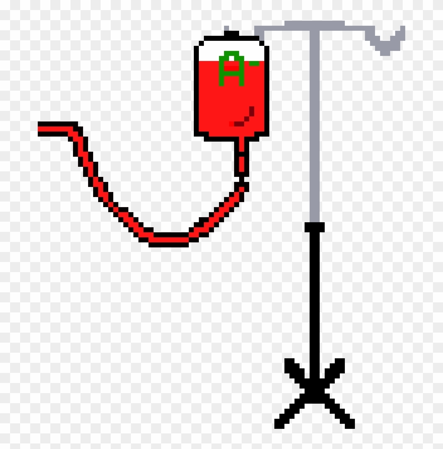 Blood Bag On Stand Clipart