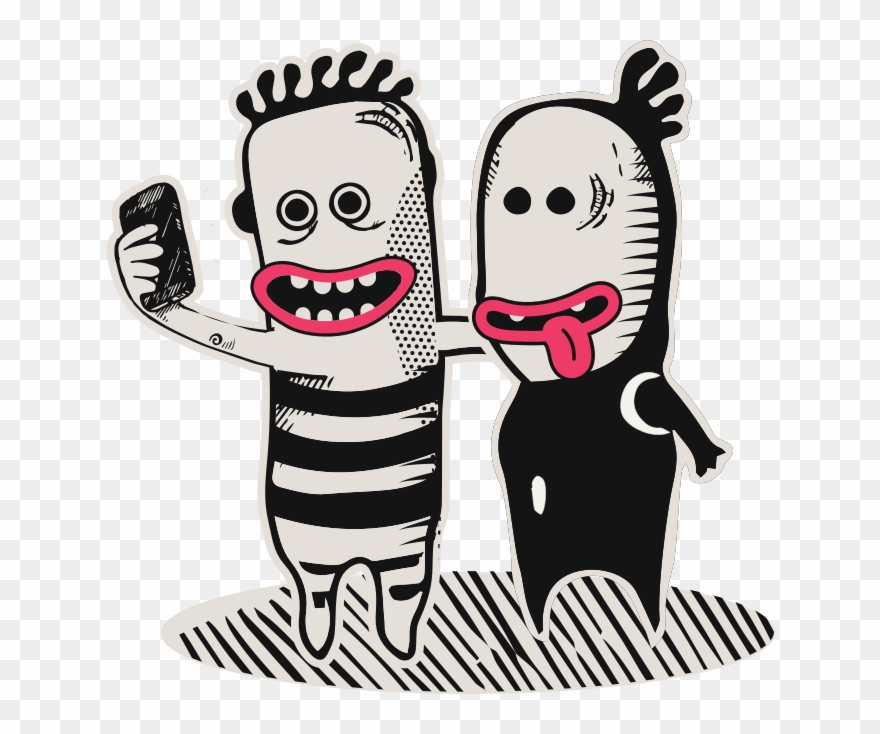 Minion Friends Selfie Clipart