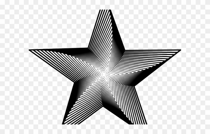 Bw Clipart Star - Png Download