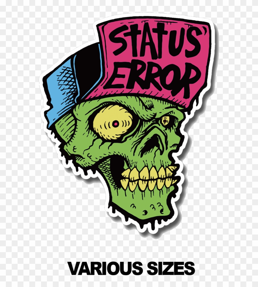 Status Error Skull Sticker Large Clipart