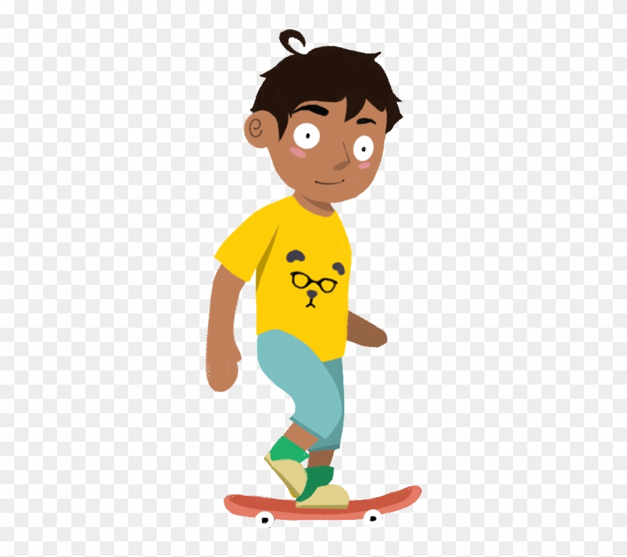 Character Skate Movement Clipart