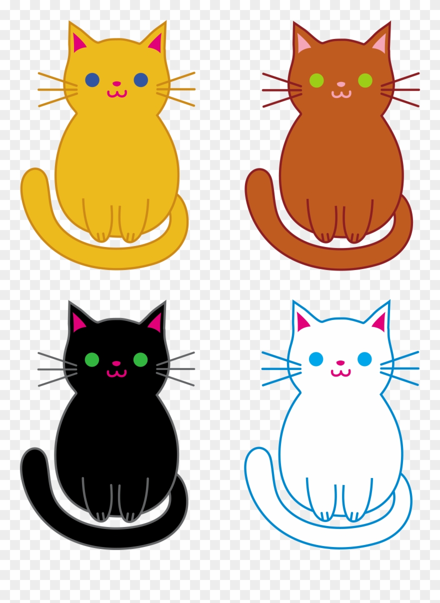 Cute Cat Clip Art Free - Png Download