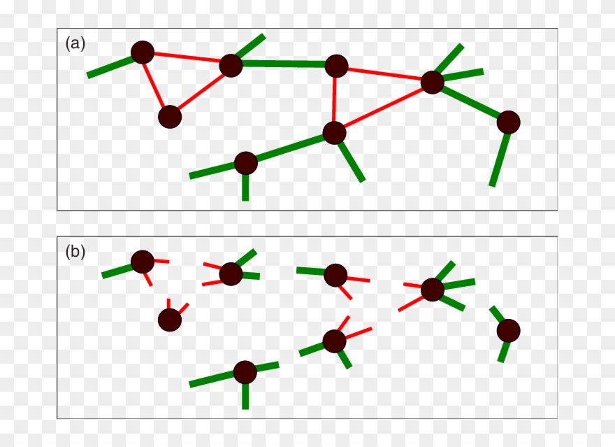 Color Online Segment Of A Clustered Network With Clique Clipart