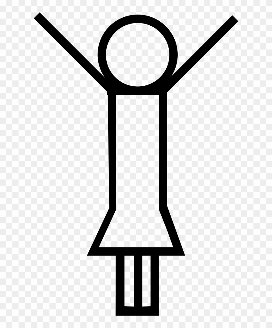 Girl With Hands Up Comments Clipart
