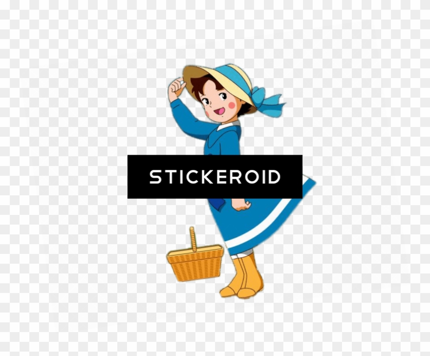 Heidi In Blue Dress Clipart