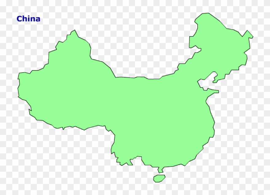 China Country Map Clipart