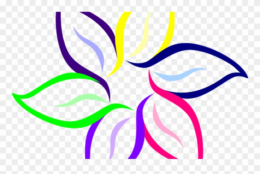 Multi Color Flower Clip Art At Clkercom Vector Clip - Png Download