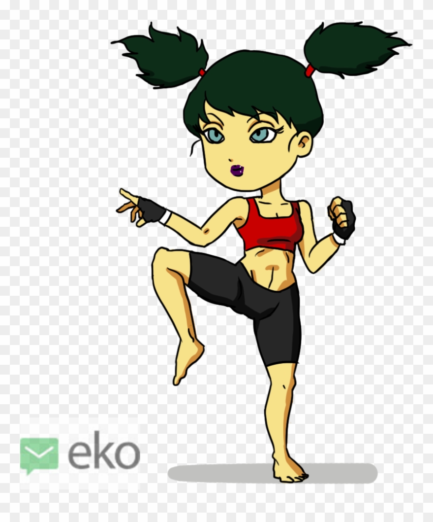 Mia The Muay Thai Fighter Clipart